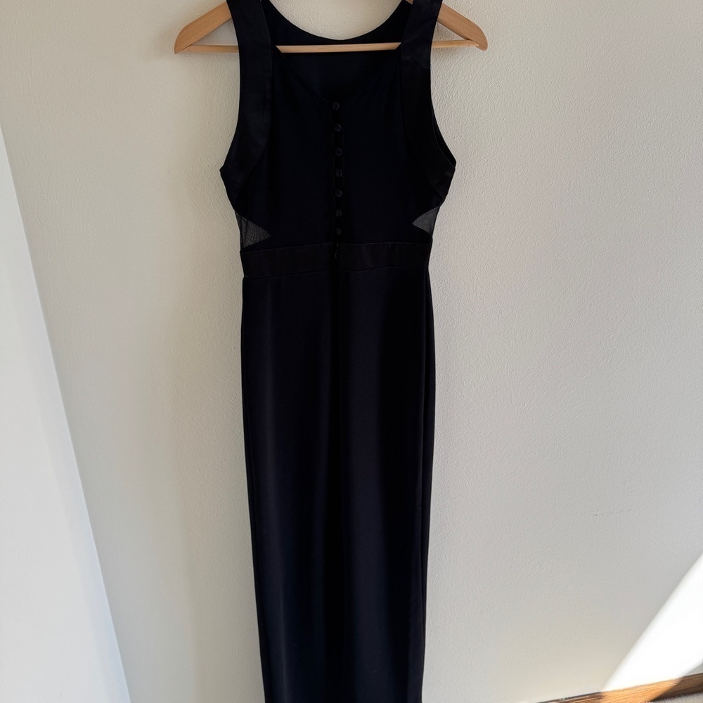 Black vintage dress with mesh cut outs - Picture 7 of 15